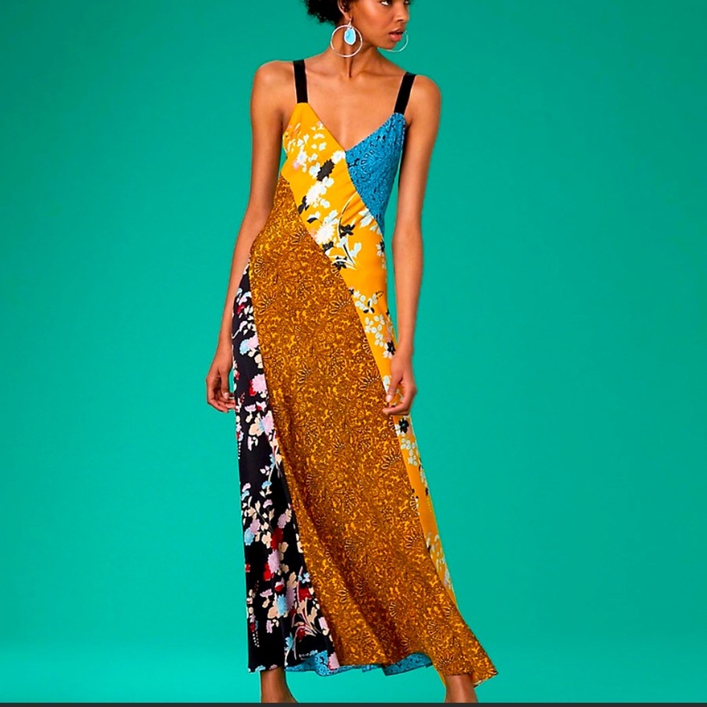 DVF Paneled Maxi Dress